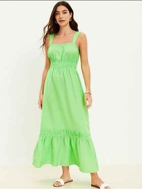 green emerald velvet dress Dress Casual Short By Loft In Green, Size:Xs main image 1